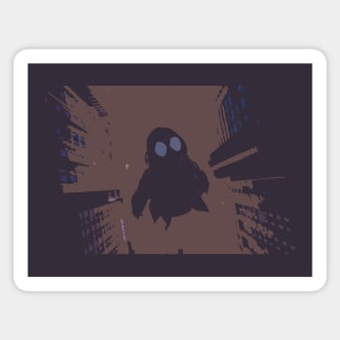 Abstract Masked Man Falling Sticker